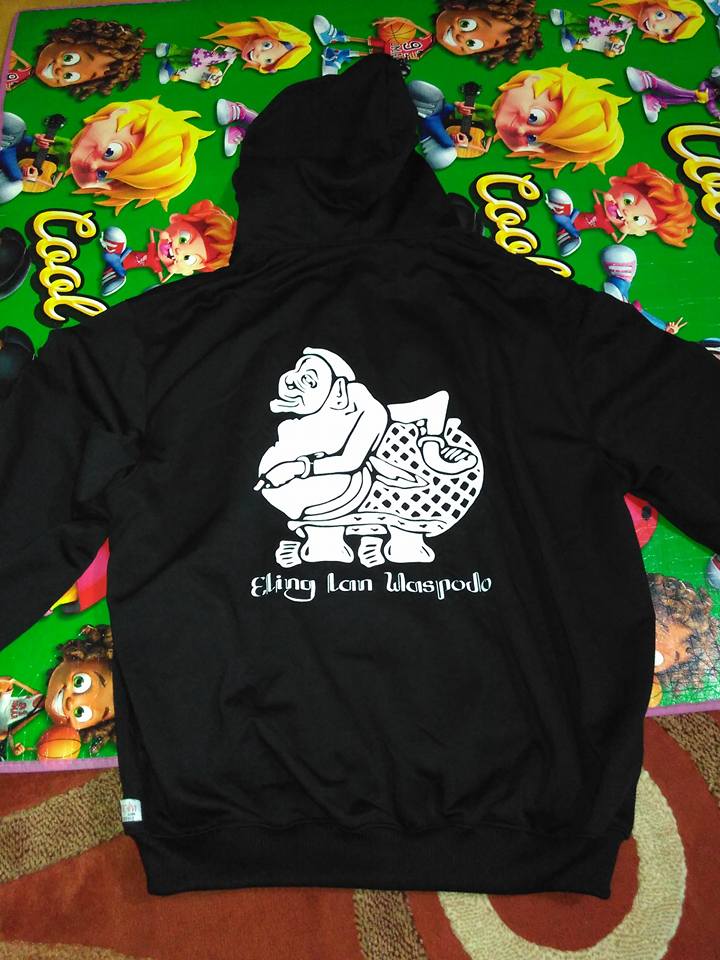 zipper hoodie wayang semar hitam Bayu Widianto