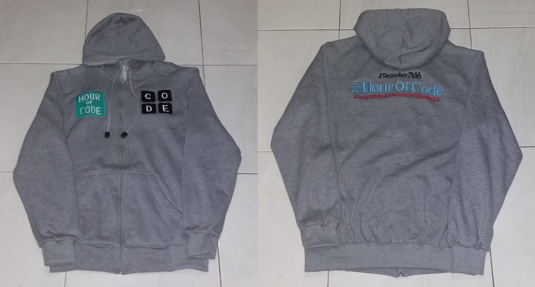 hoodie zipper satuan hour of code abu misty tua bordir